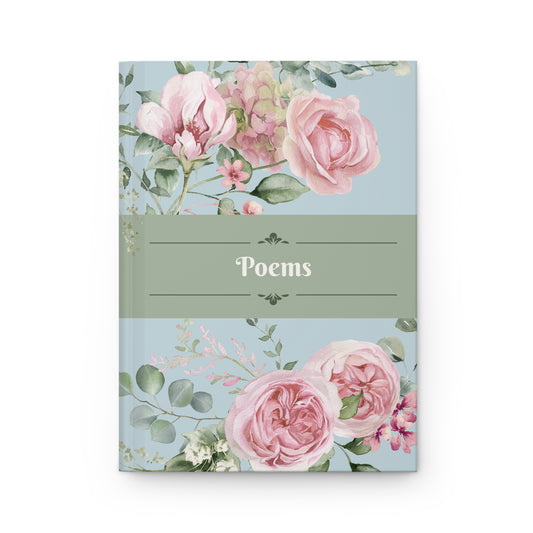 Poems Blue Rose Floral Journal