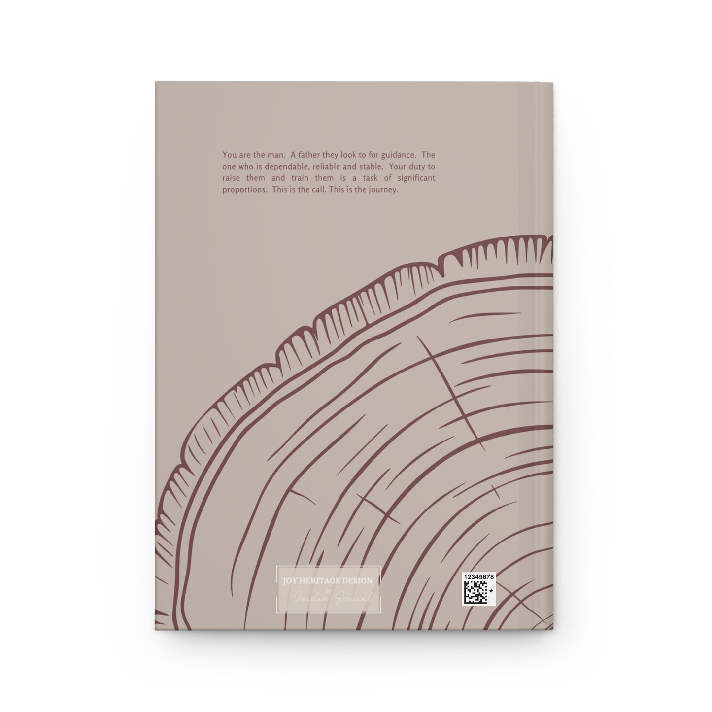 Fatherhood Journal for Dads Woodgrain Tree Rings Hardcover Journal