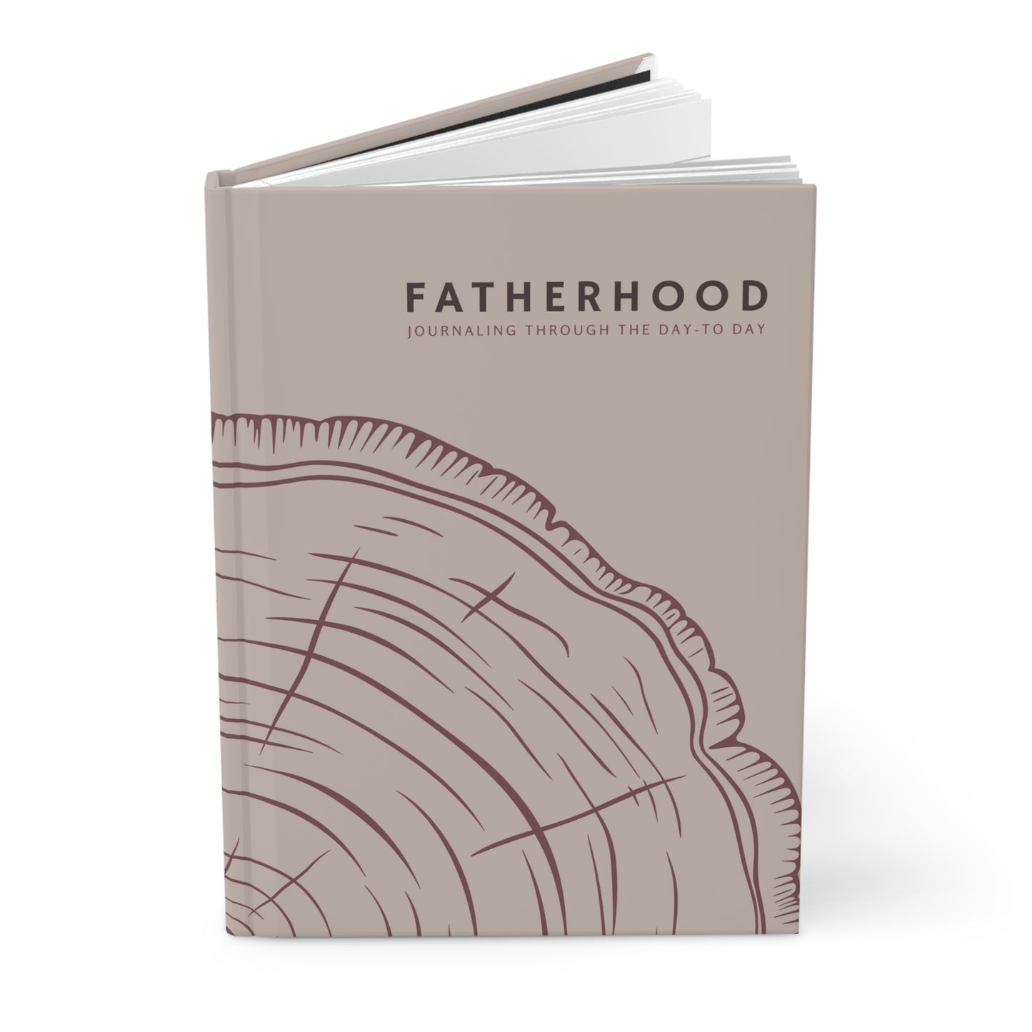 Fatherhood Journal for Dads Woodgrain Tree Rings Hardcover Journal